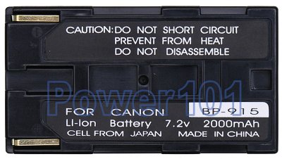 BP-915 battery for Canon Li-Ion 7.2V 2000mAh