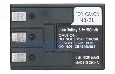 NB-3L battery for Canon Li-Ion 3.7V 900mAh