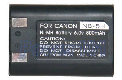 NB-5H battery for Canon Ni-MH 6.0V 800mAh