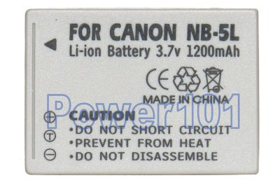 NB-5L battery for Canon Li-Ion 3.7V 1200mAh