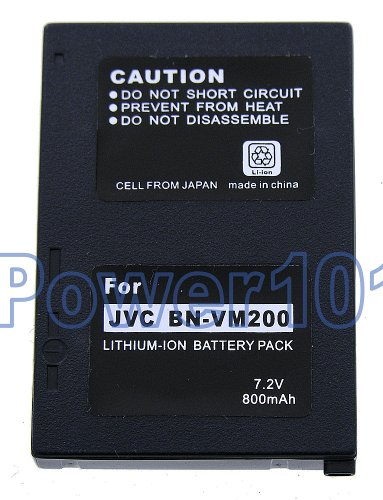 BN-VM200 battery for JVC Li-Ion 7.2V 800mAh