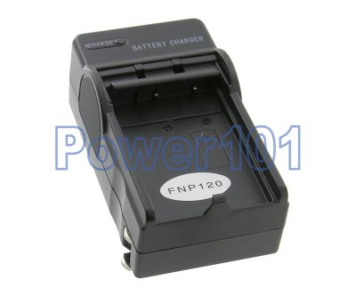 Compact Charger for FujiFilm NP-120 +euro +car