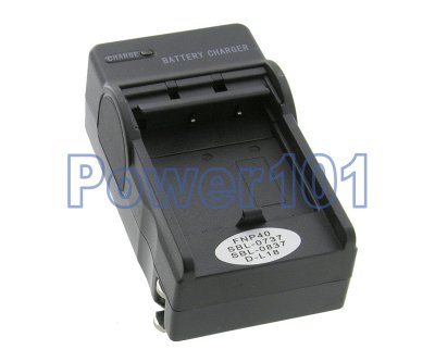Compact Charger for FujiFilm NP-40 +euro +car