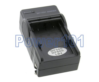 Compact Charger for Minolta NP-600 NP-500 DR-LB4 +euro +car