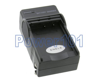 Compact Charger for Nikon EN-EL8 +euro +car