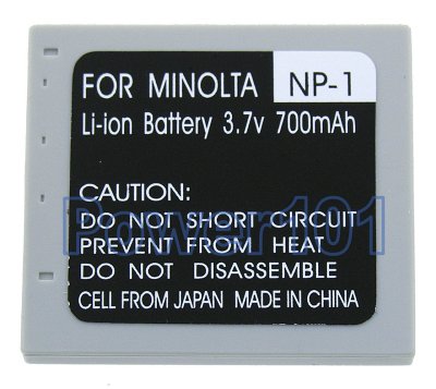 NP-1 battery for Minolta Li-Ion 3.7V 700mAh
