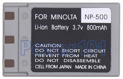 NP-500 battery for Minolta Li-Ion 3.7V 800mAh