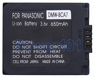 DMW-BCA7 / S001 battery for Panasonic Li-Ion 3.6V 650mAh