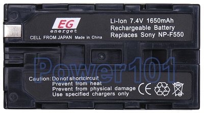 NP-F550 battery for Sony Li-Ion 7.4V 1650mAh