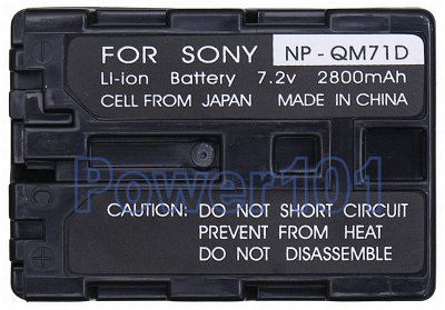 NP-QM71D battery for Sony Li-Ion 7.2V 2800mAh WITH LED