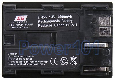 BP-511 battery for Canon Li-Ion 7.4V 1500mAh