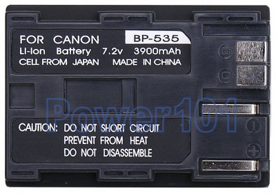 BP-535 battery for Canon Li-Ion 7.2V 3900mAh
