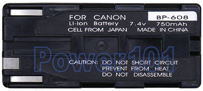 BP-608 battery for Canon Li-Ion 7.4V 750mAh