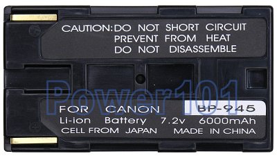 BP-945 battery for Canon Li-Ion 7.2V 6000mAh