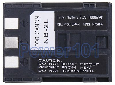 NB-2L NB-2LH battery for Canon Li-Ion 7.2V 1000mAh