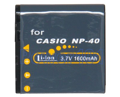 NP-40 battery for Casio Li-Ion 3.7V 1600mAh