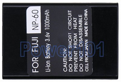 NP-60 battery for FujiFilm Li-Ion 3.6V 1000mAh