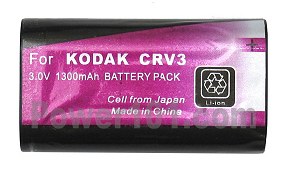 CRV3 Rechargeable Li-Ion battery 3.0V 1300mAh