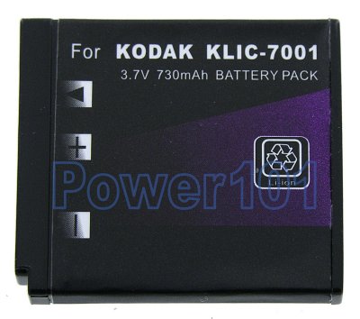 Klic-7001 battery for Kodak Li-Ion 3.7V 730mAh