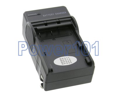 Compact Charger for Canon BP-511 BP-512 BP-522 +euro +car