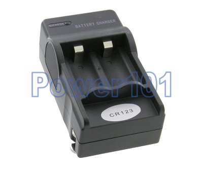 Compact Charger for Kodak CR123 CR123A +euro +car