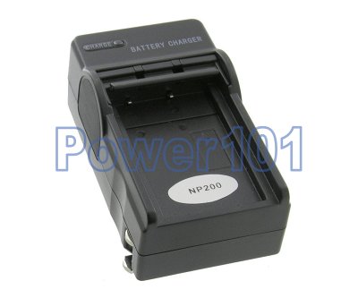 Compact Charger for Minolta NP-200 +euro +car