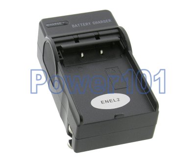 Compact Charger for Nikon EN-EL2 +euro +car