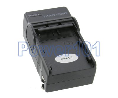 Compact Charger for Nikon EN-EL3 +euro +car