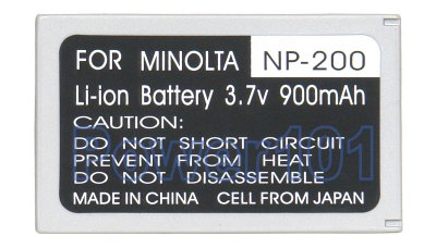NP-200 battery for Minolta Li-Ion 3.7V 900mAh