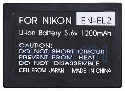 Nikon CoolPix SQ EN-EL2 Camera Battery