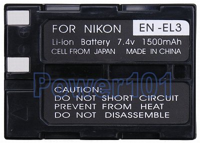EN-EL3 battery for Nikon Li-Ion 7.4V 1500mAh