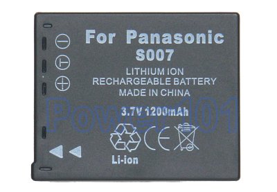 Panasonic Lumix DMC-TZ1EG-K CGA-S007 Camera Battery