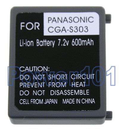 CGR-S303 VBE10 battery for Panasonic Li-Ion 7.2V 600mAh