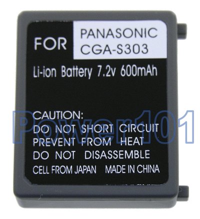 Panasonic SDR-S100 CGA-S303 Camcorder Battery