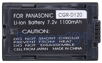 CGR-D120 battery for Panasonic Li-Ion 7.2V 1100mAh