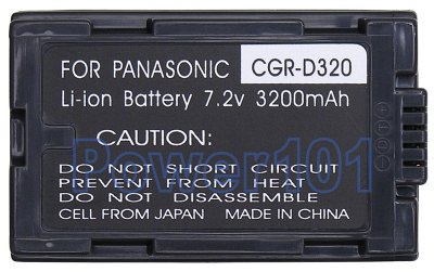 CGR-D320 battery for Panasonic Li-Ion 7.2V 3200mAh