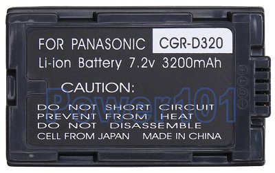 Panasonic NV-EX21EG CGR-D320 Camcorder Battery