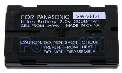 VW-VBD1 B202 battery for Panasonic Li-Ion 7.2V 2000mAh