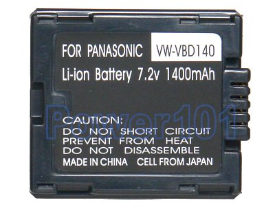 Panasonic VWVBD140 camcorder battery