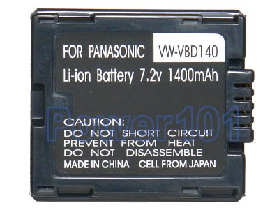VW-VBD140 battery for Panasonic Li-Ion 7.2V 1400mAh