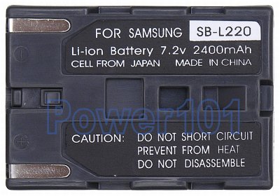 SB-L220 battery for Samsung Li-Ion 7.4V 2400mAh