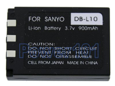 DB-L10 battery for Sanyo Li-Ion 3.7V 900mAh