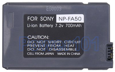 NP-FA50 battery for Sony Li-Ion 7.2V 700mAh