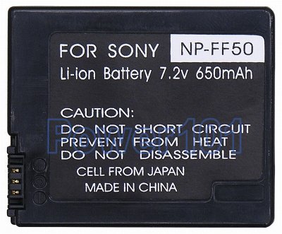 NP-FF50 battery for Sony Li-Ion 7.2V 650mAh