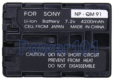 NP-QM91/FM91 battery for Sony Li-Ion 7.2V 4200mAh