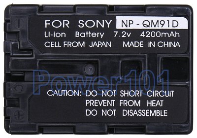 NP-QM91D battery for Sony Li-Ion 7.2V 4200mAh with LED