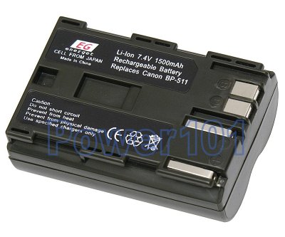 BP-511 battery for Canon Li-Ion 7.4V 1500mAh