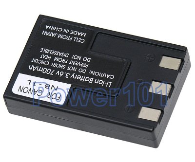 NB-1L battery for Canon Li-Ion 3.6V 700mAh