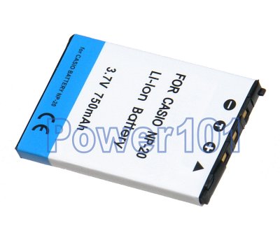 NP-20 battery for Casio Li-Ion 3.7V 750mAh