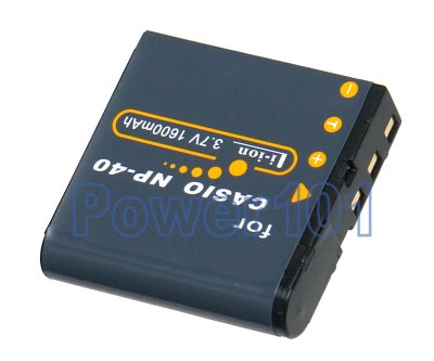 NP-40 battery for Casio Li-Ion 3.7V 1600mAh